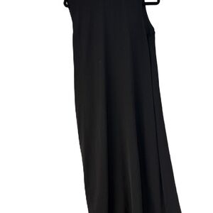 Story women’s Elegant Black Midi sleeveless dress Sz l LBD fun casual date night